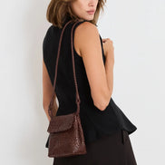 ROMANCE - Mini borsa a tracolla in pelle intrecciata