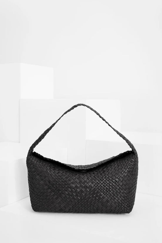 AURA - Borsa hobo in pelle intrecciata